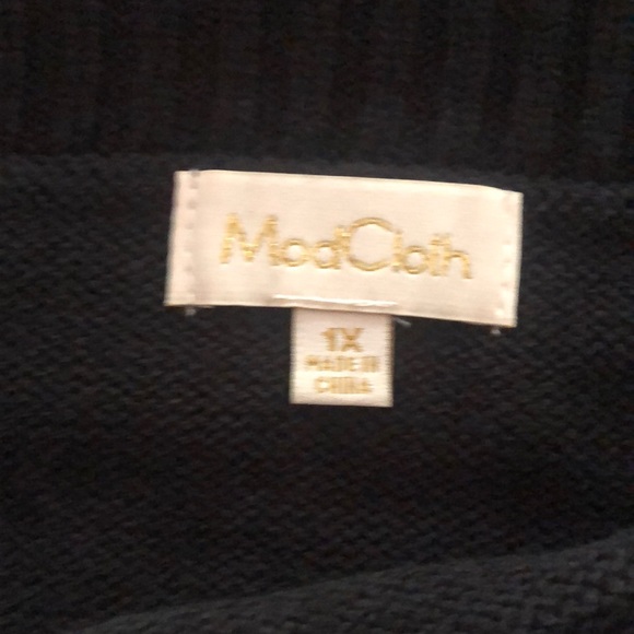 Black knit off the shoulder sweater - Picture 4 of 6